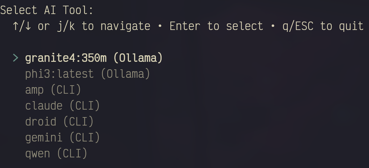AI CLI Screenshot