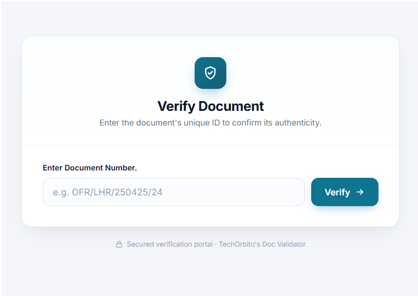 Verification Page