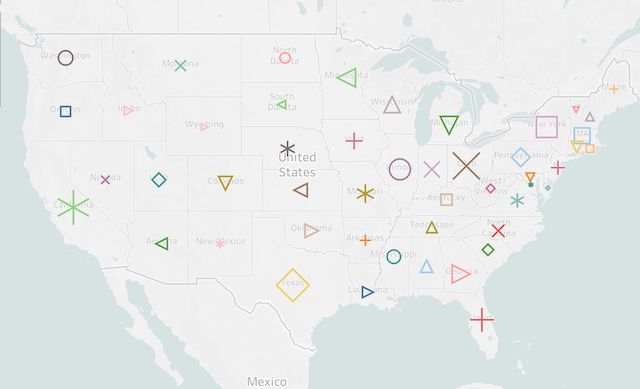 shapes on usa map