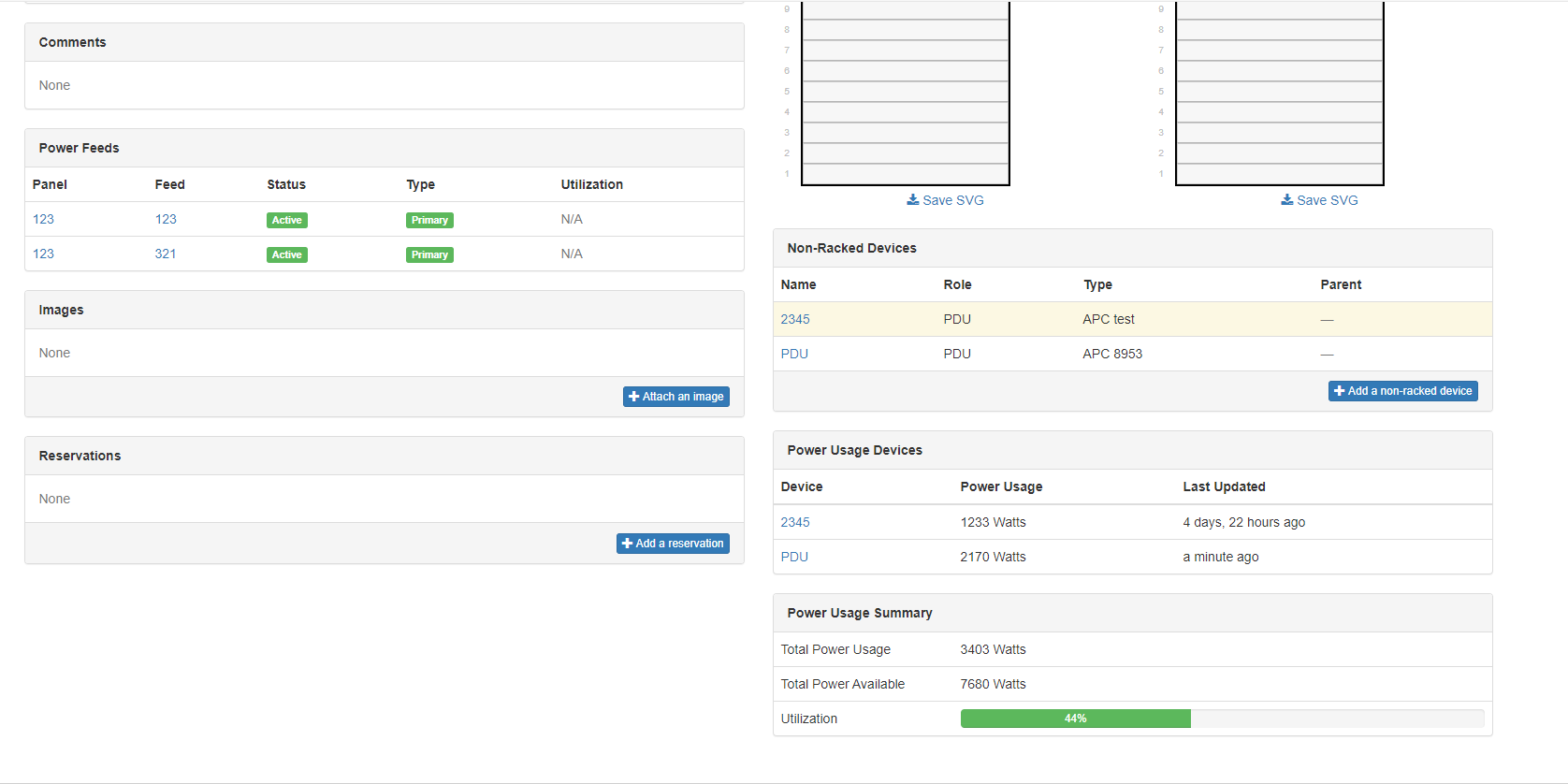 PDUStatus Rack View