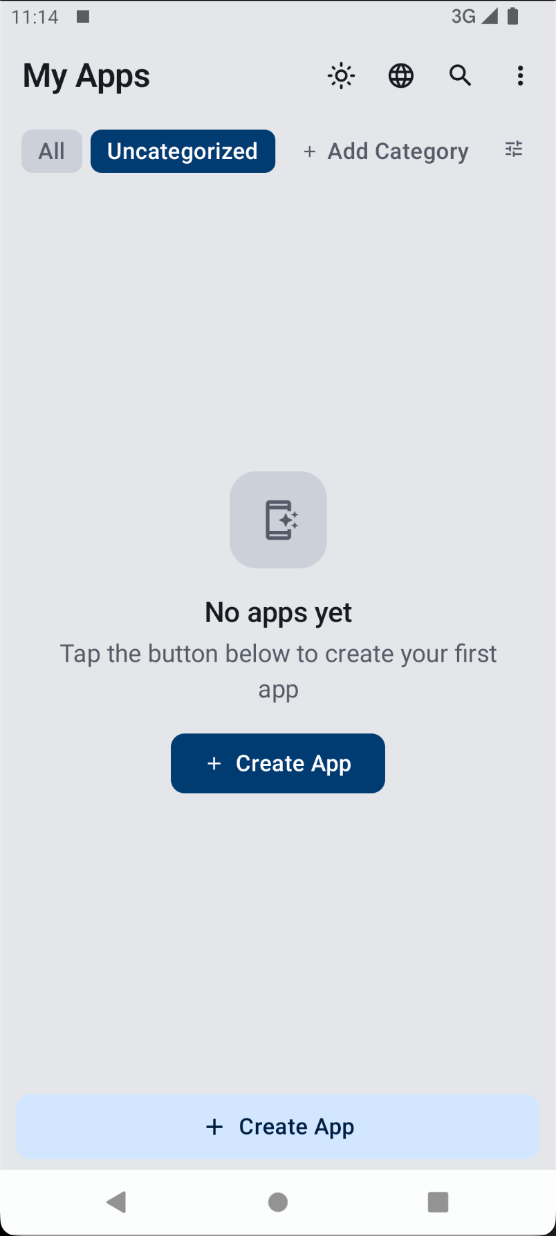 My Apps home screen