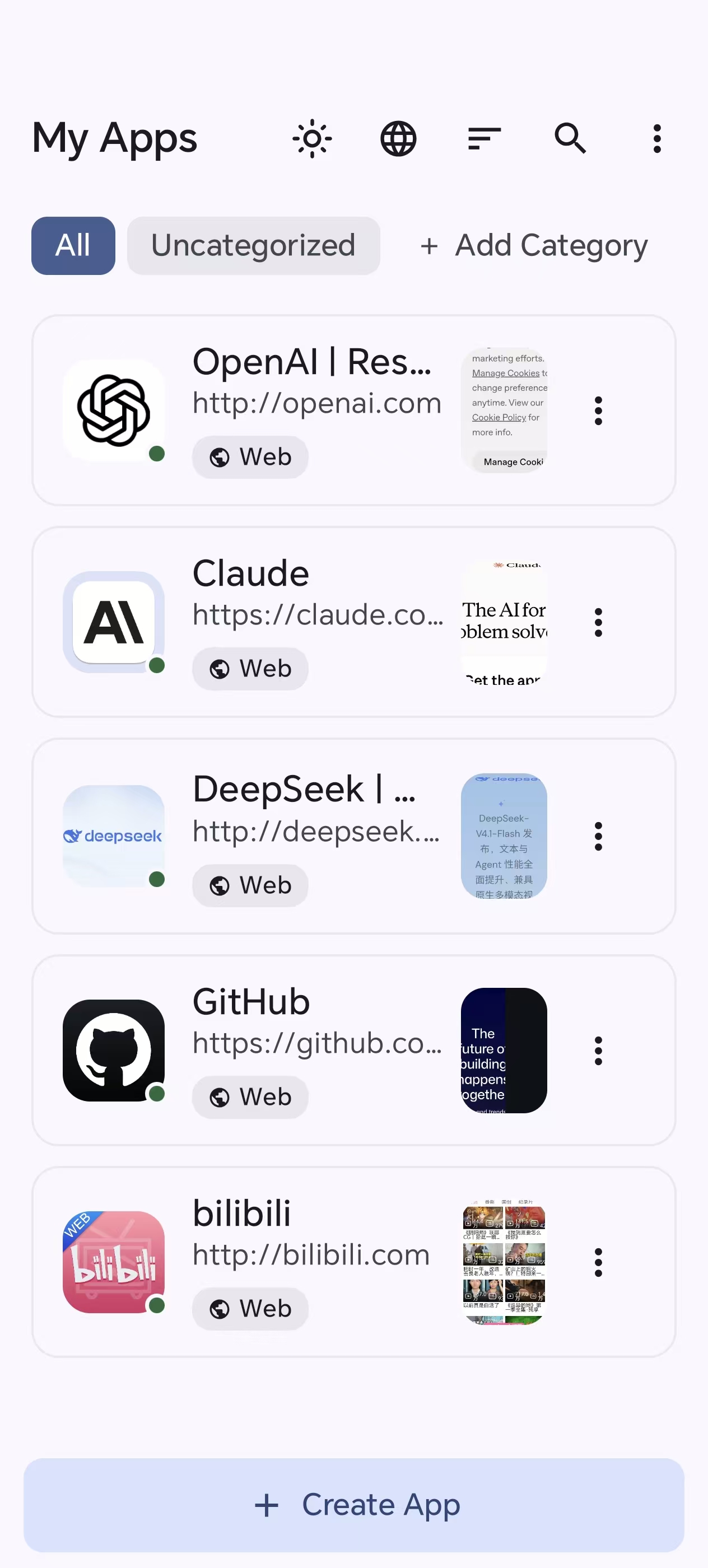 WebToApp screenshot