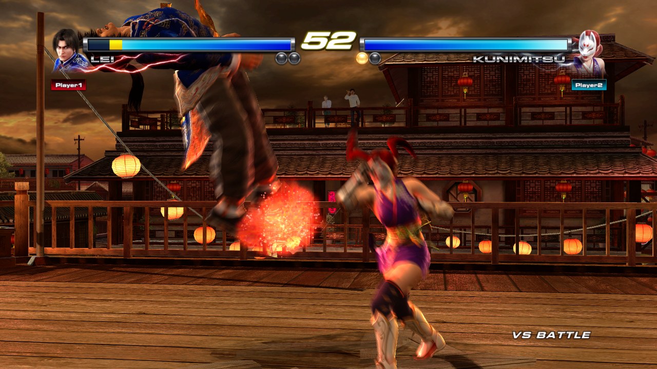 Lei Wulong and Kunimitsu fighting on the China stage