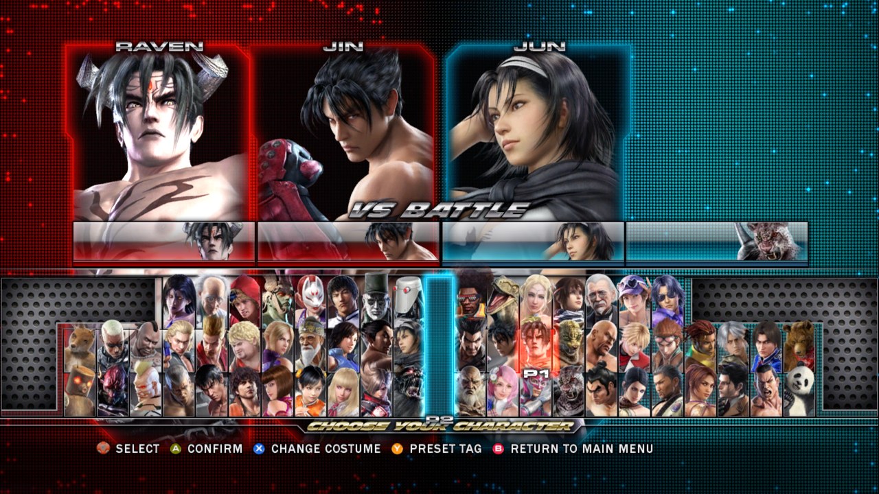 Character select with the full roster