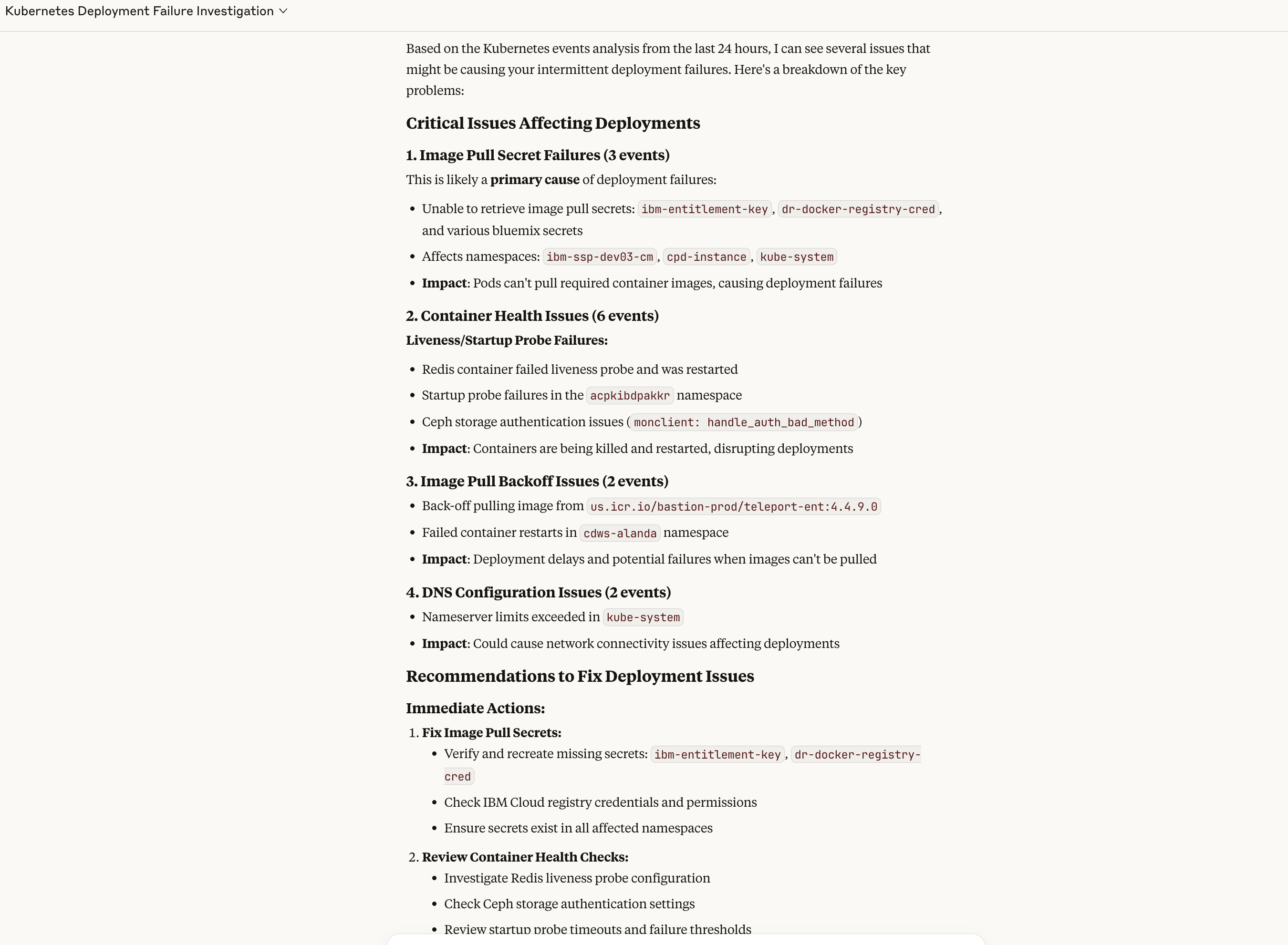 Kubernetes Events