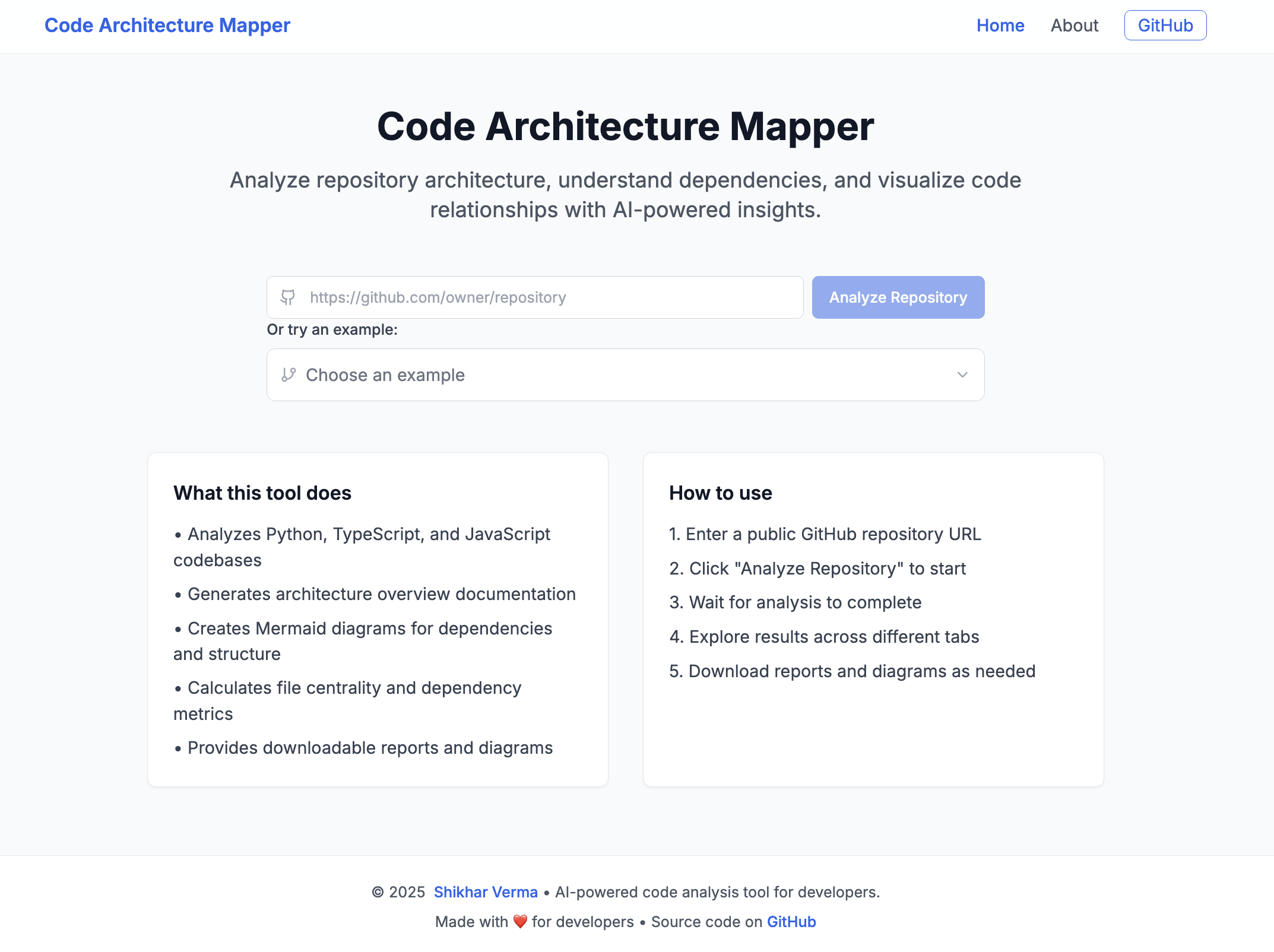 Code Architecture Mapper: Revolutionary AI-Powered Repository Analysis demo