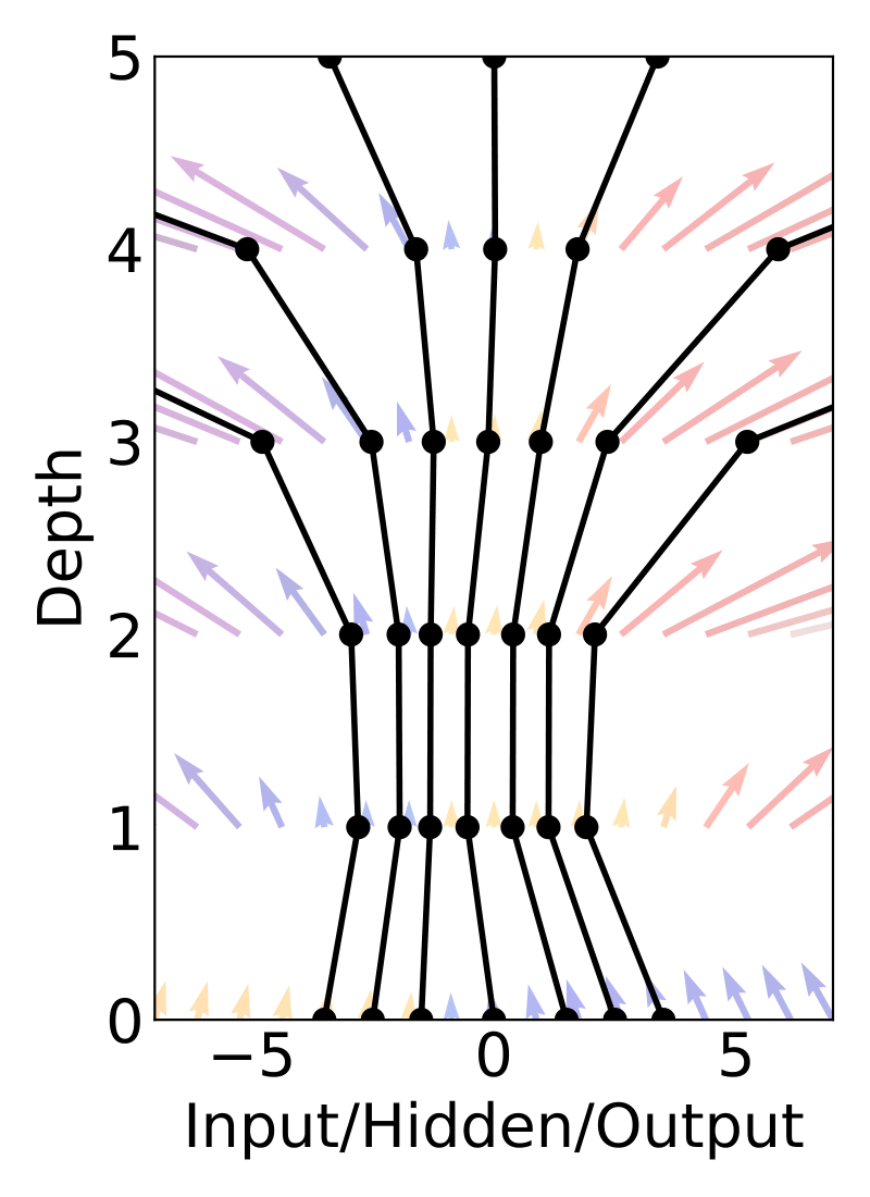 Discrete-depth network