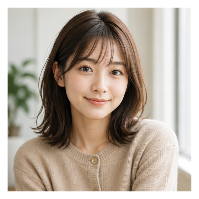 変換前の実写写真（女性）