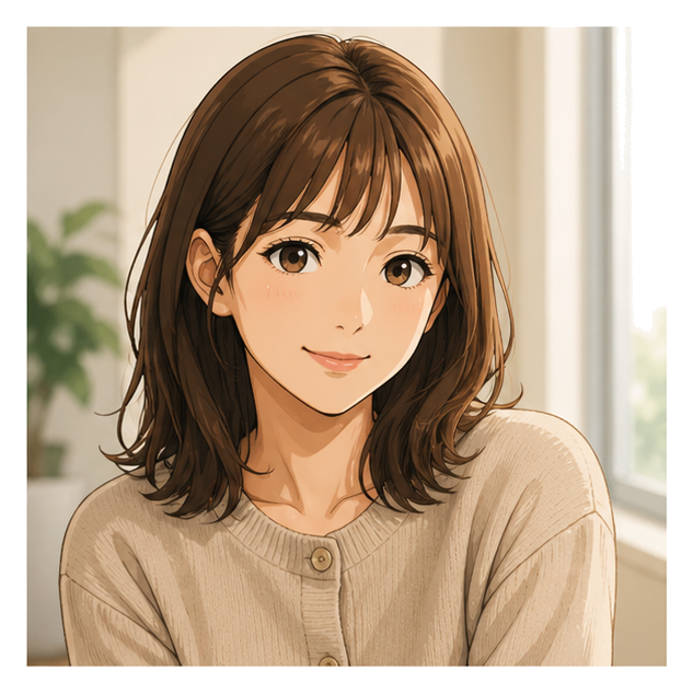 変換後のアニメ風画像（女性）