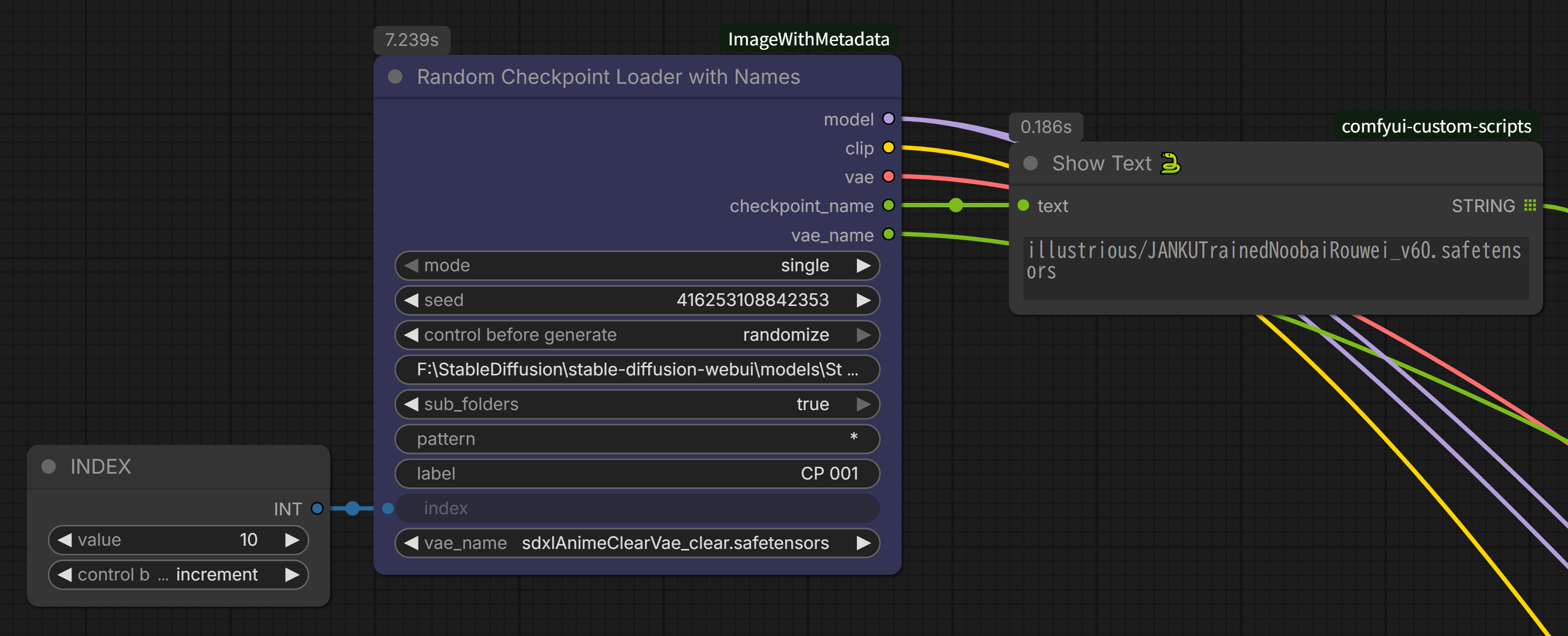 Random Checkpoint Loader with Names example