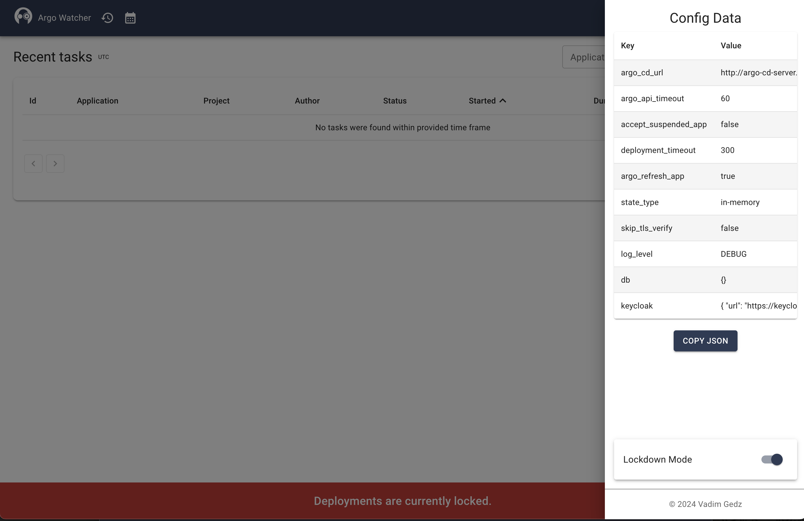 Deployment Lock UI