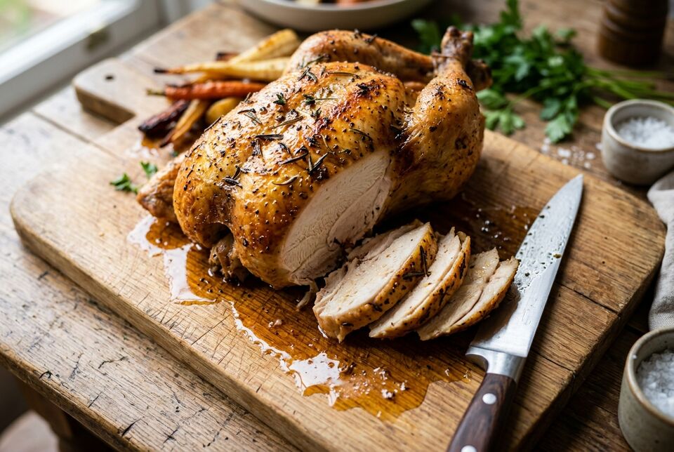 Roast chicken, generated with prompt optimization