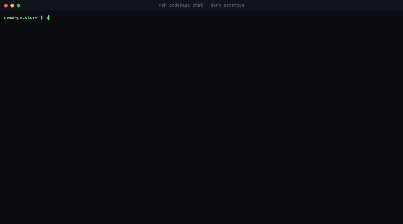 dsh-codebase-chat CLI demo