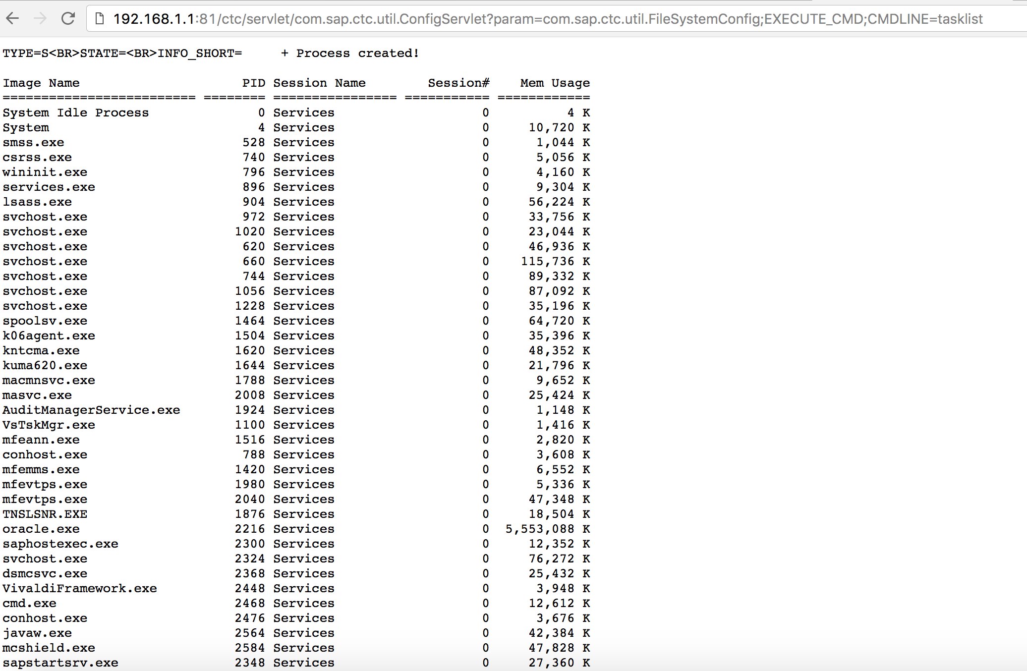 SAP Config Servlet RCE