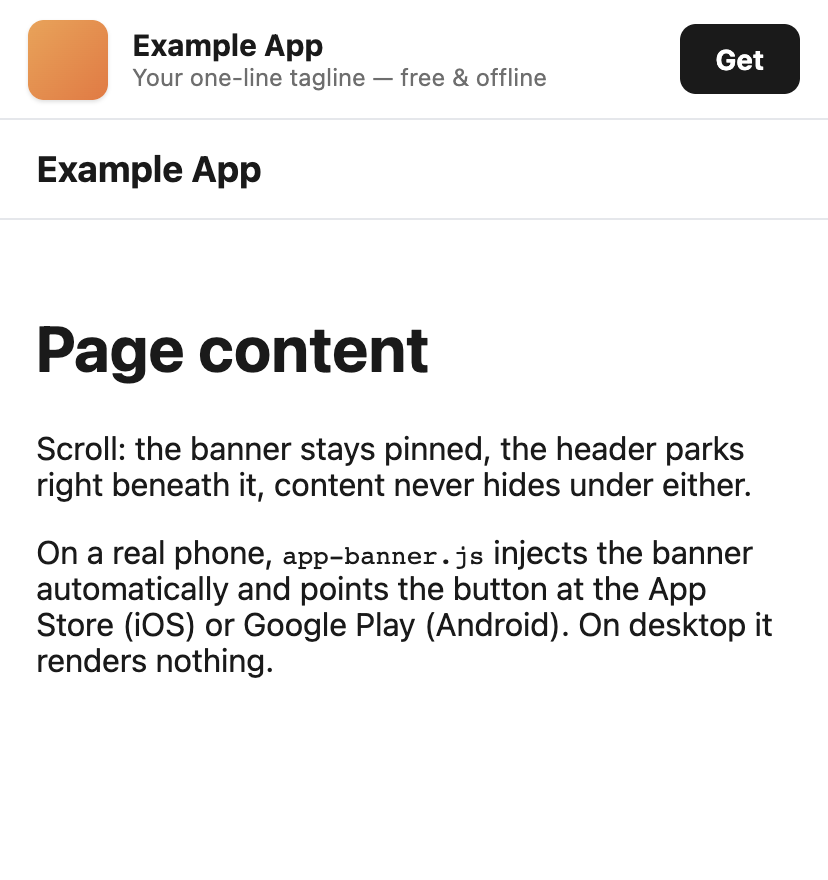 marketing-app-banner demo