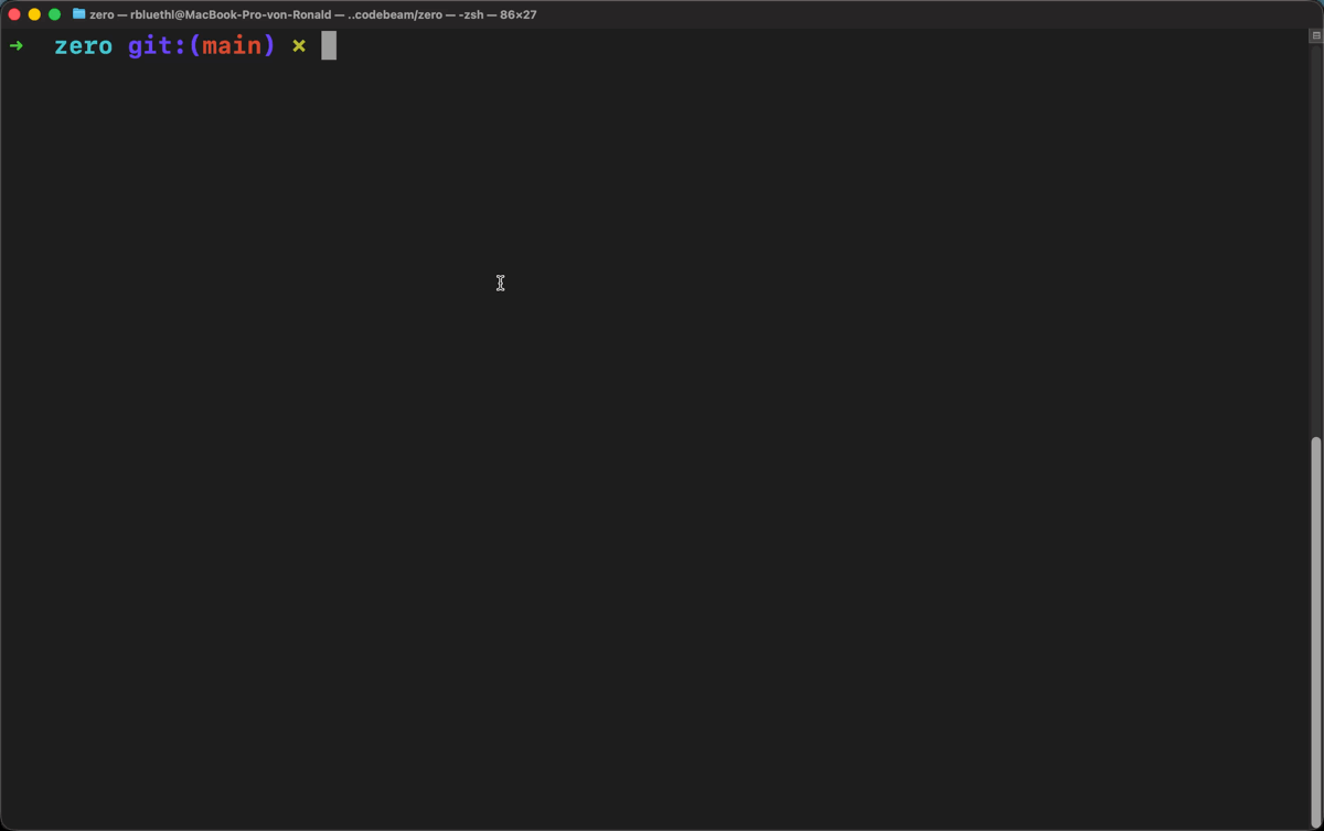zero deploy demo