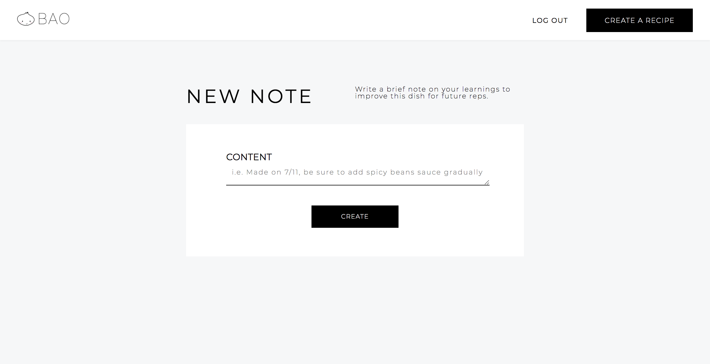 New Note Form