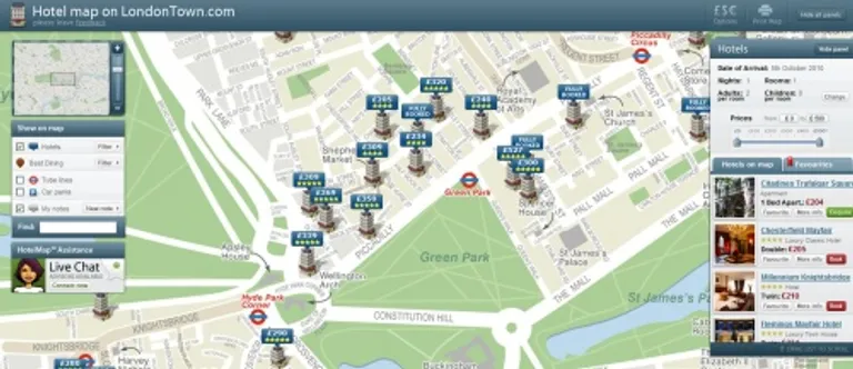 Map Based Hotel Booking Demo