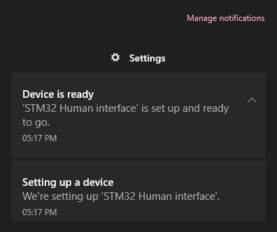 Notification on connect