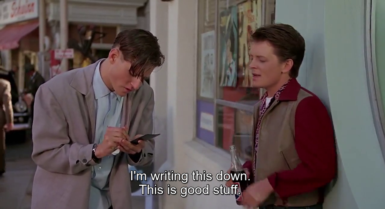 George McFly, Back to the Future, at precisely 1:03:59