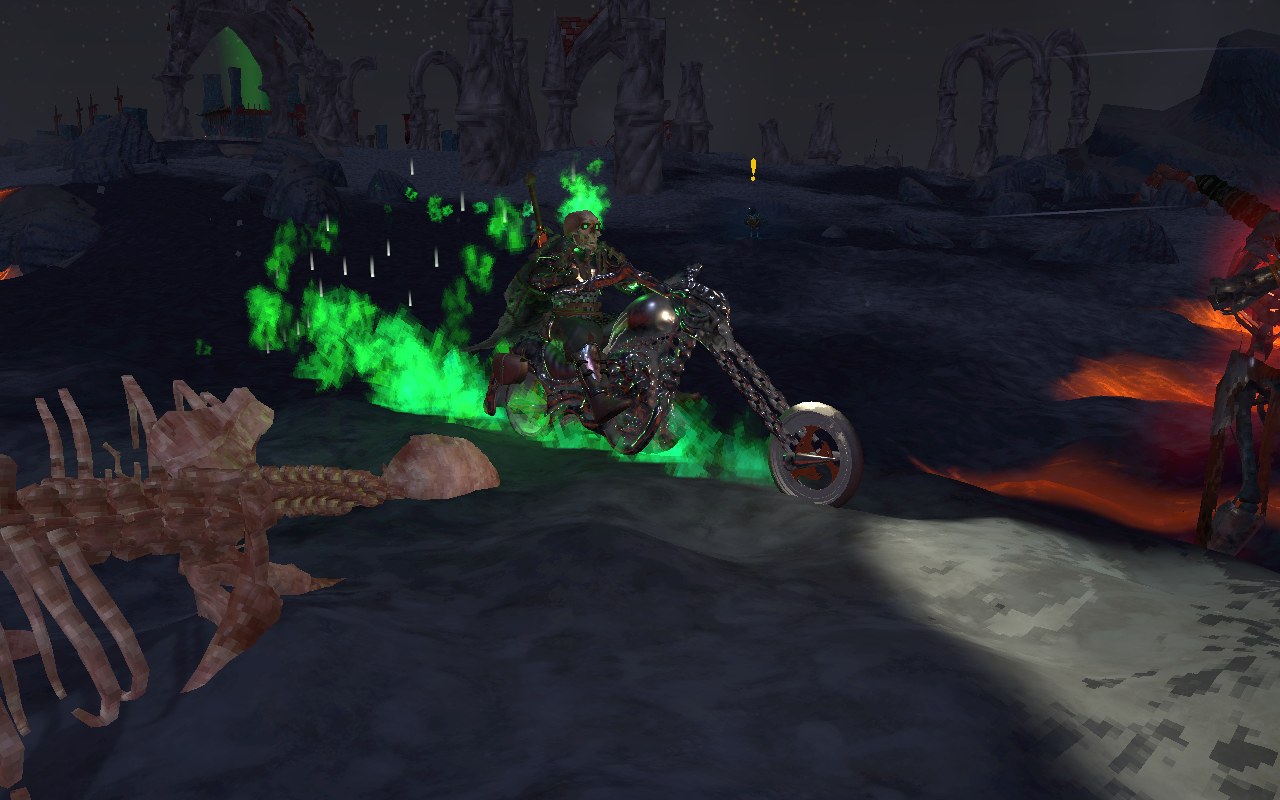 Draugr Cycle at night in the Ashlands