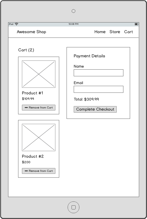 Tablet Cart Page