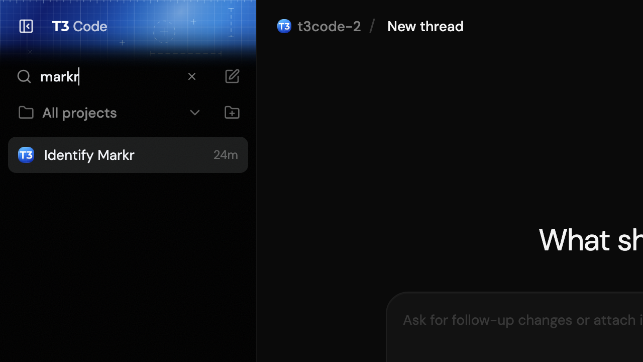 Sidebar thread search