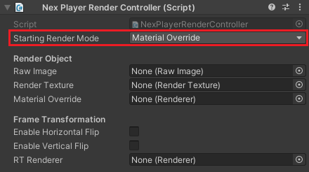 Starting Render Mode: Raw Image
