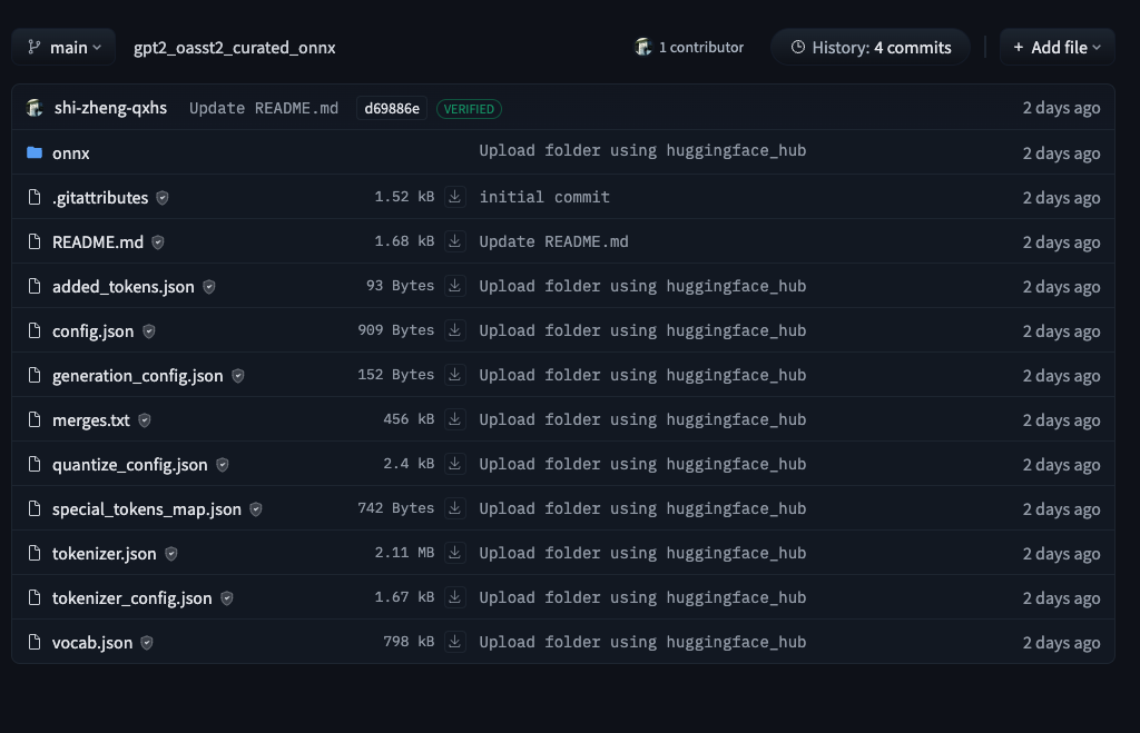 Example hub repo file structure