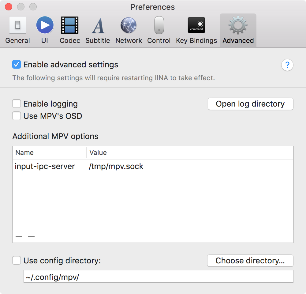 configuring IINA