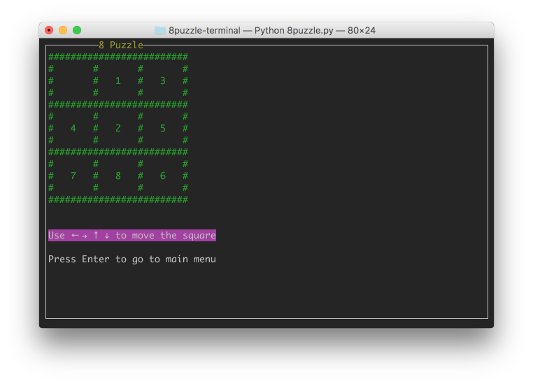GitHub - shkolovy/8puzzle-terminal: 8 puzzle game in terminal (curses ...