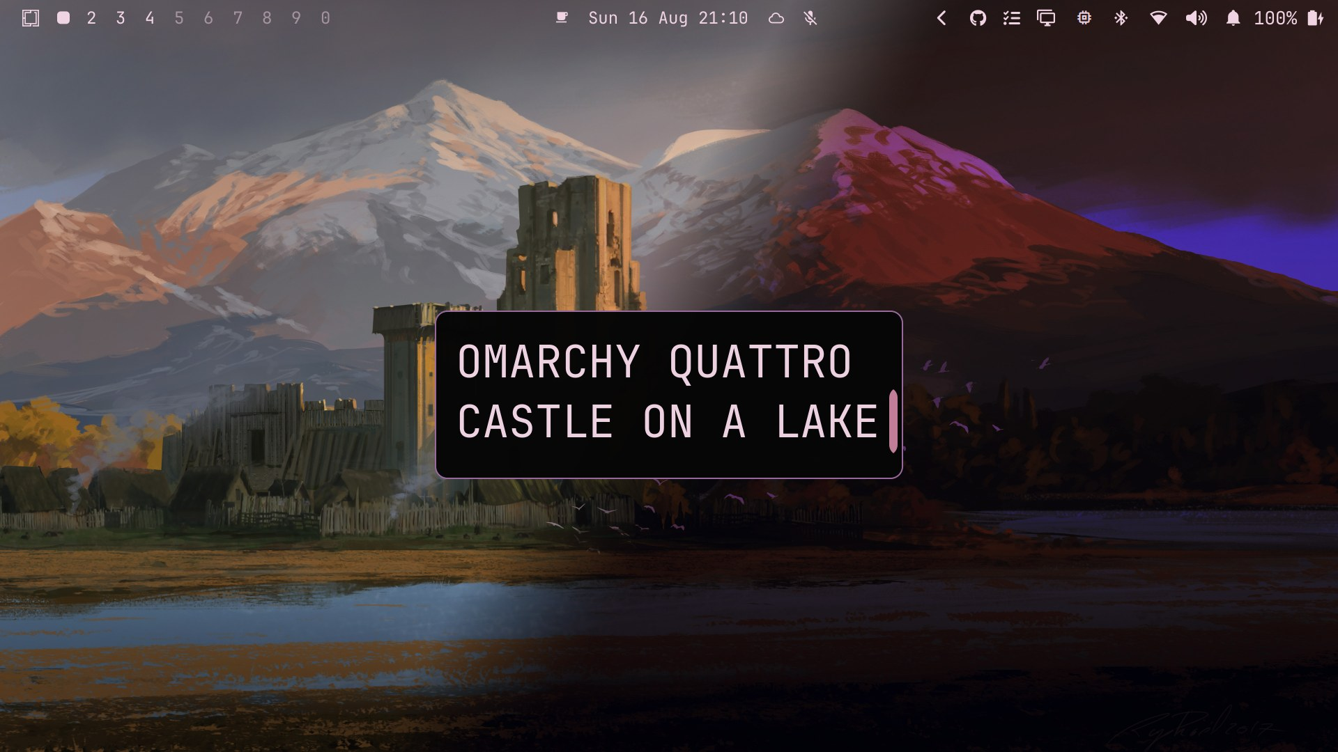 Castle on a Lake in action