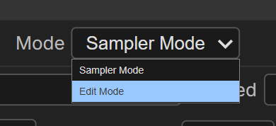 Mode dropdown