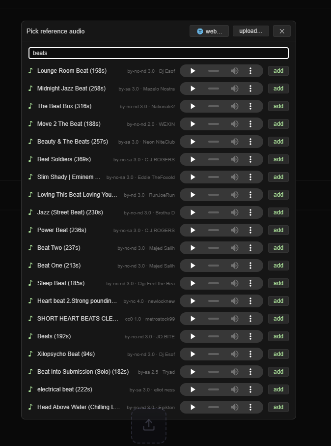 Free audio search