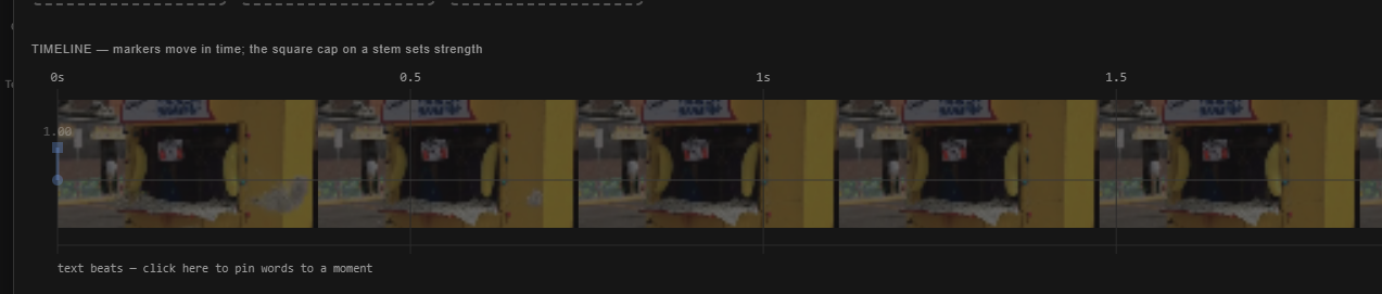 Footage under the timeline