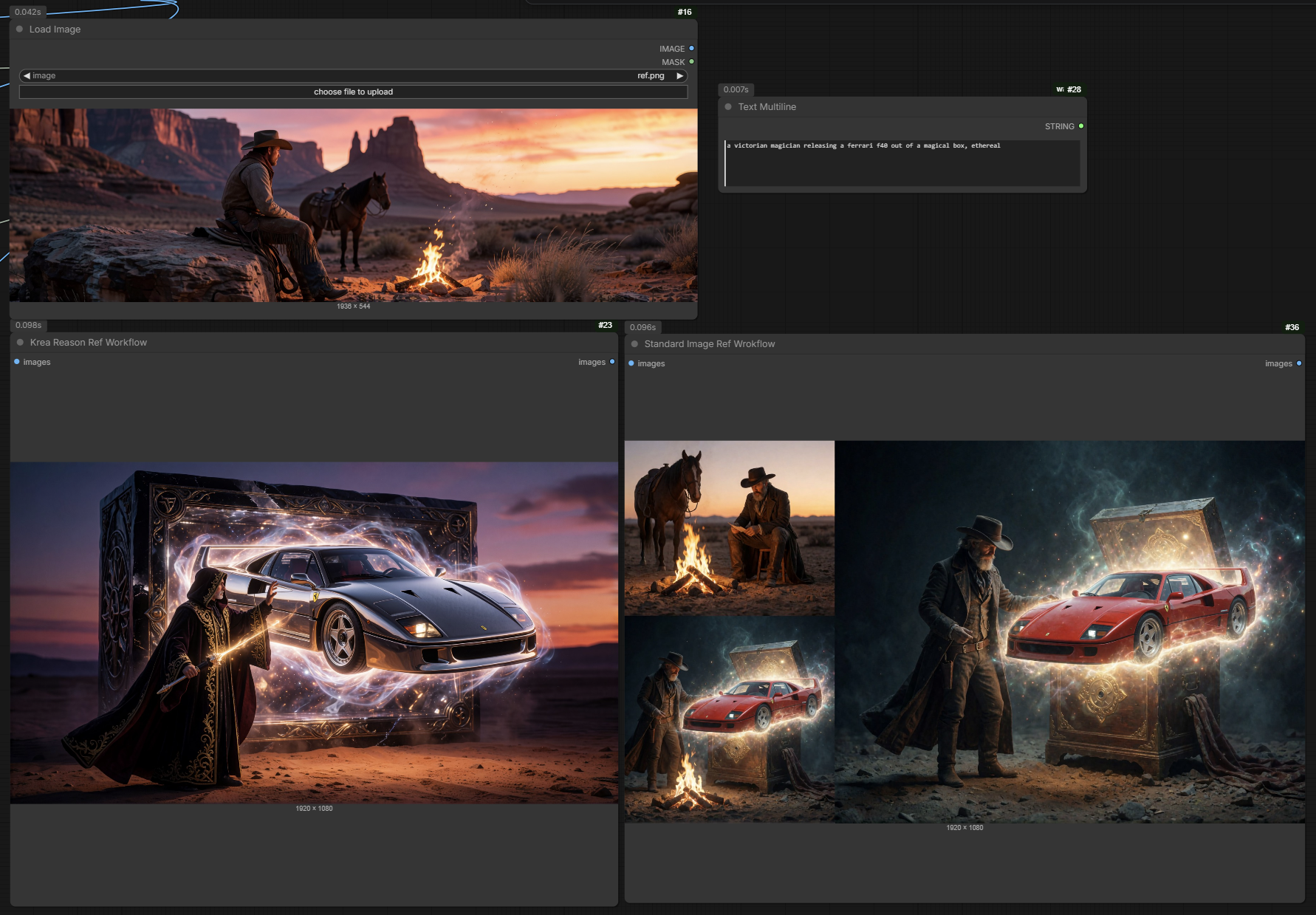 Krea Reason vs a standard image reference