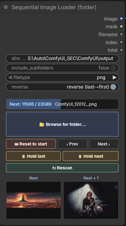 Sequential Image Loader node