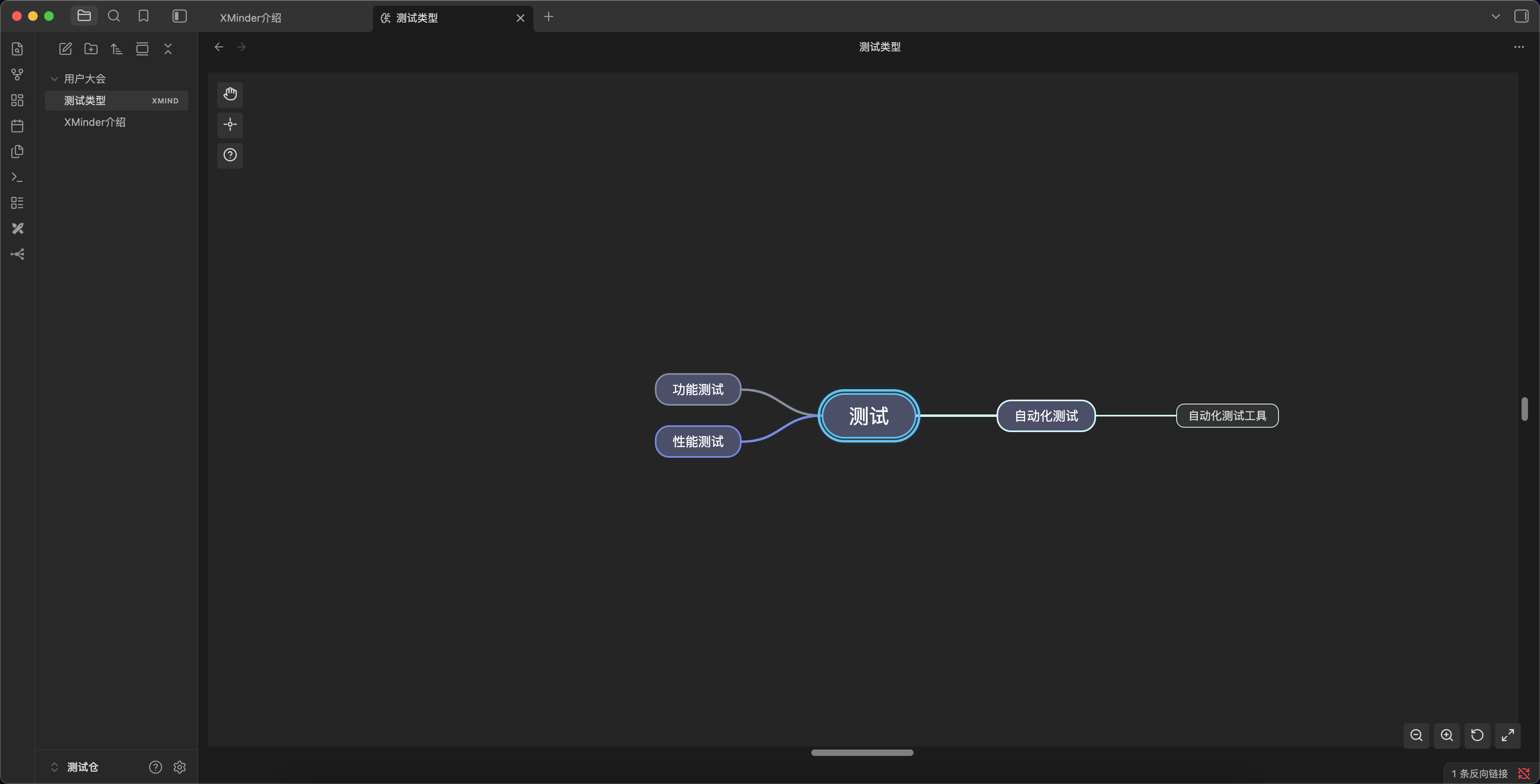 The XMinder editor