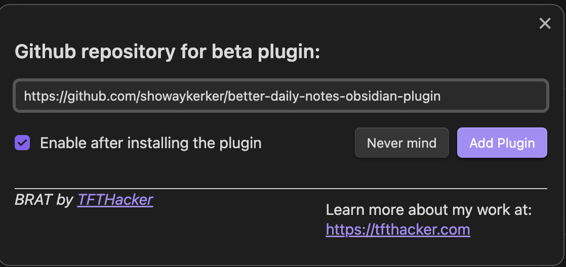 Plugin Configuration