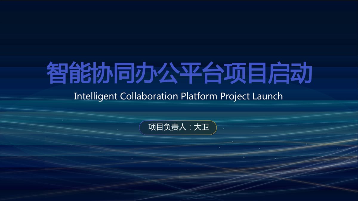 项目汇报 · 项目启动演示文稿(成品)