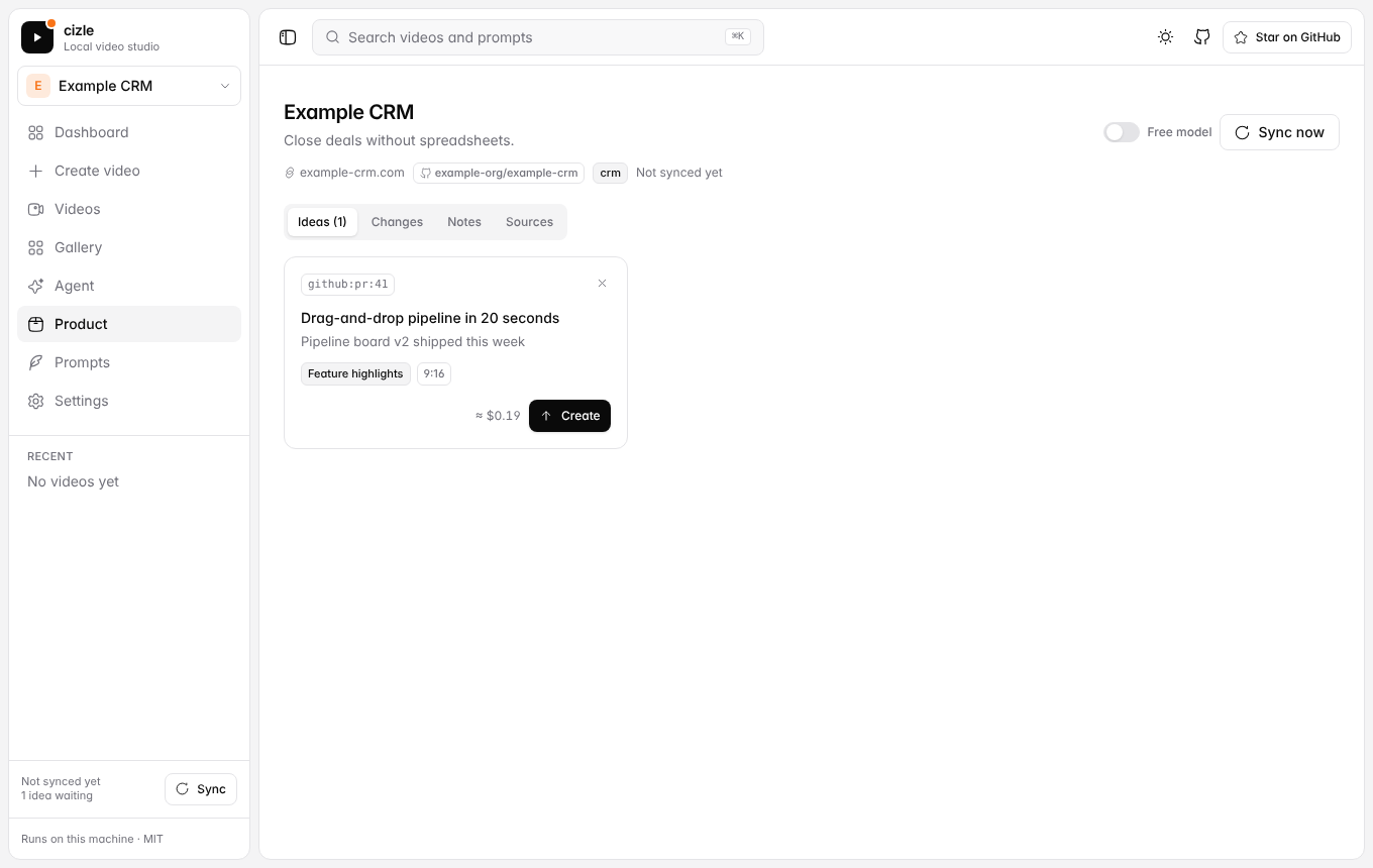 Product page