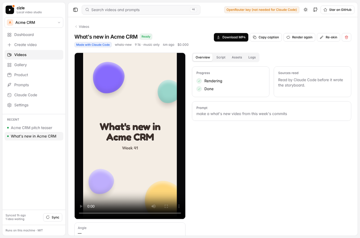 Video page