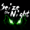 Seize the Night Guild Logo: two glowing green eyes