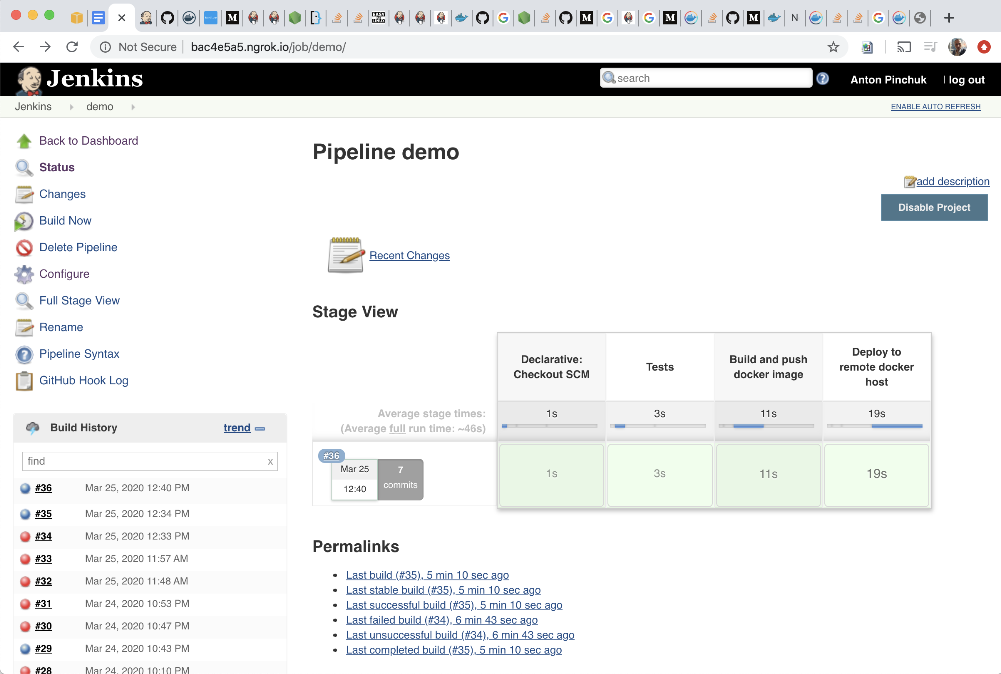 Successful Jenkins build