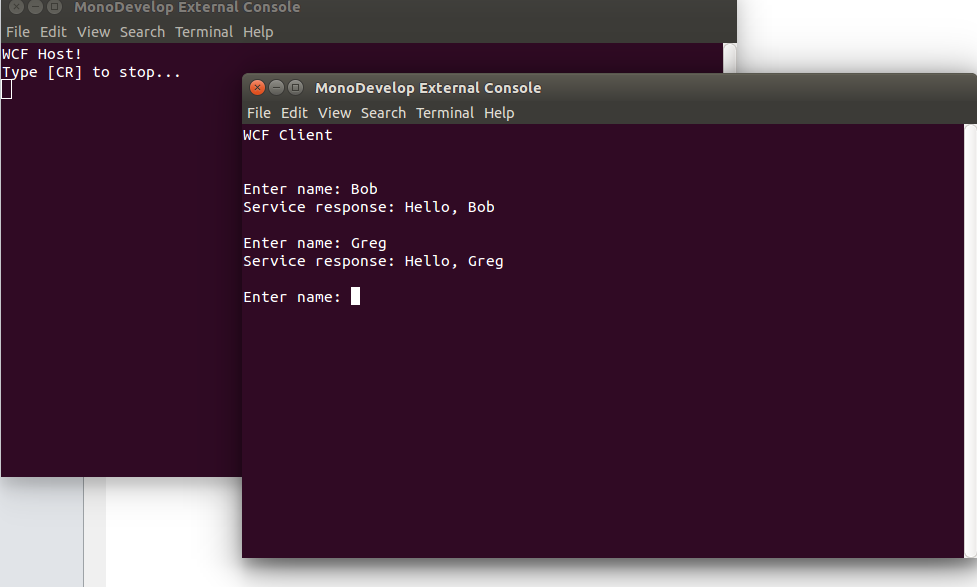 Mono WCF example