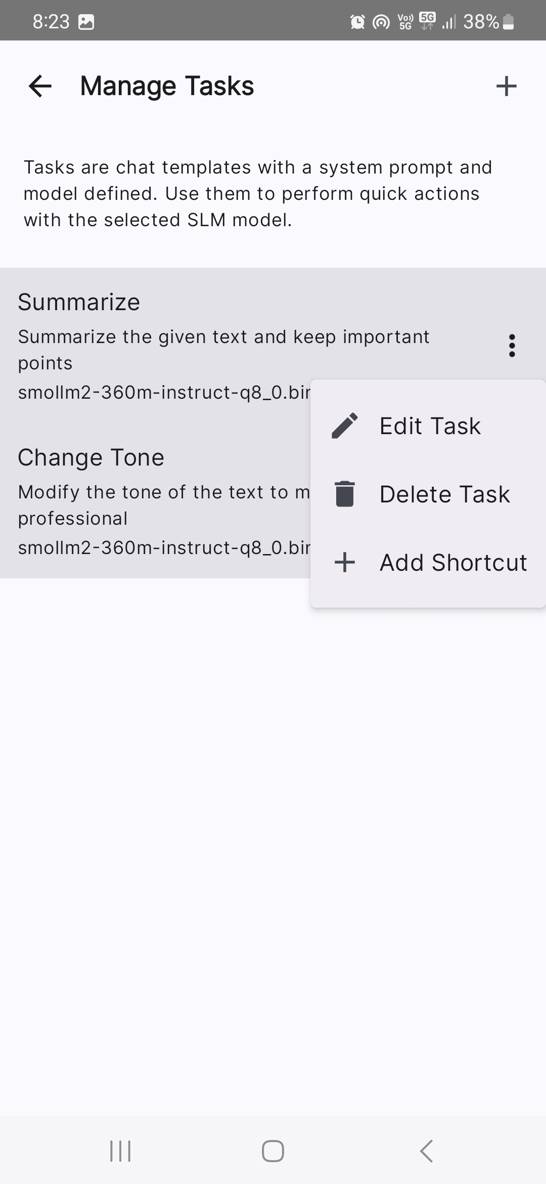 Screenshot 6 of SmolChat — opens full size