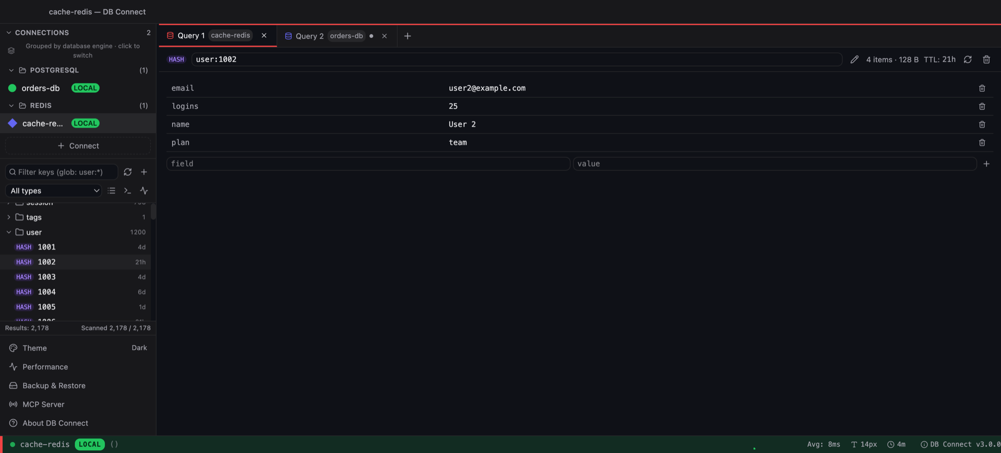 Redis key browser