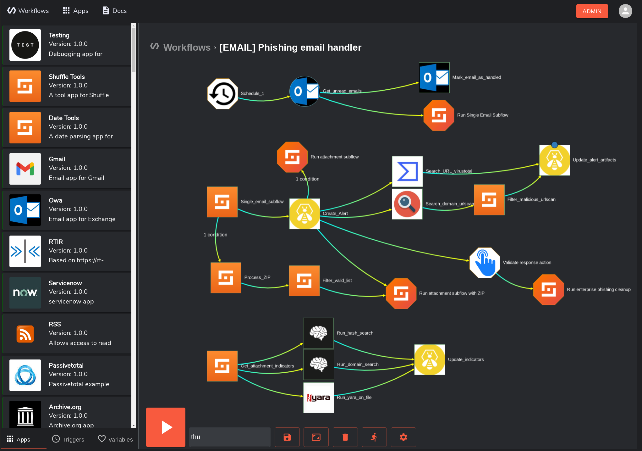 Example Shuffle webhook integration