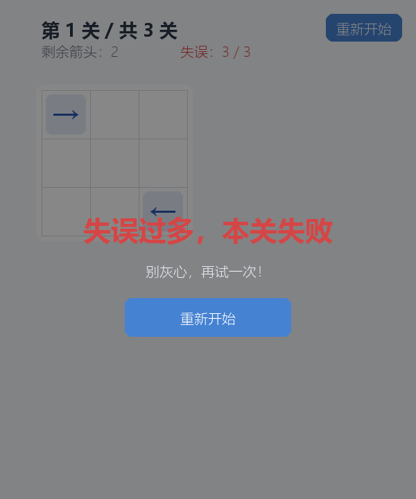 失败界面