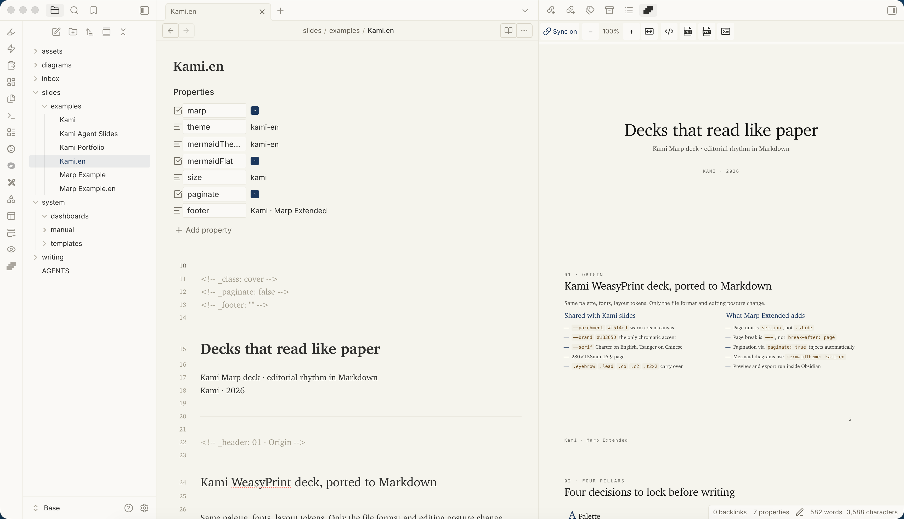 Marp Extended preview and export example
